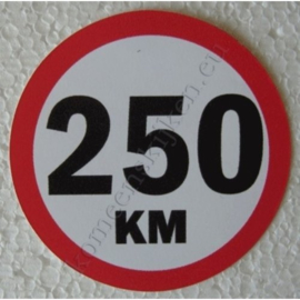 sticker 250 km 7,5 cm