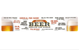 metalen wandbord beer around the world 46x10 cm