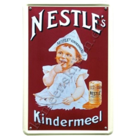 metalen reclamebord Nestle`s kindermeel 20-30 cm