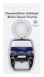blauwe sleutelhanger VW T4 Bus met flesopener