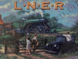 metal wall sign trein LNER / horizontaal