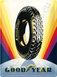 metalen reclamebord goodyear tires rainbow 30-40 cm