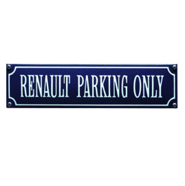 emaille straatnaambord renault parking only