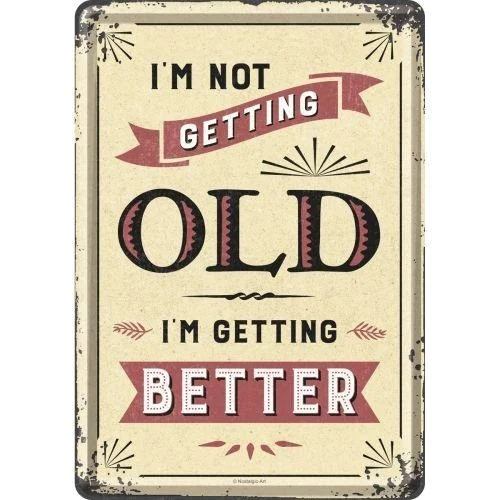 Metal card getting old 10x14 cm