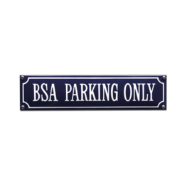 emaille straatnaambord BSA parking only
