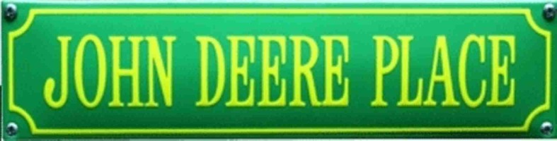 emaille straatnaambord john deere place