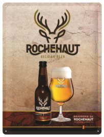 metalen wandbord Rochehaut Belgian beer 30 x 40 cm