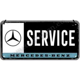 hanging sign / muurbordje Mercedes Benz service 10x20 cm