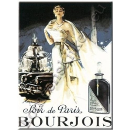 metalen ansichtkaart Soir de Paris Bourjois 15-21 cm