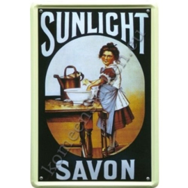 metalen reclamebord Sunlight  savon  20-30 cm