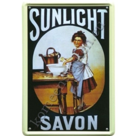 metalen ansichtkaart sunlight savon 10-14 cm