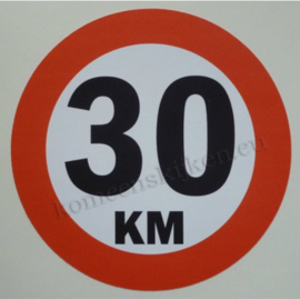 sticker 30 km 14 cm