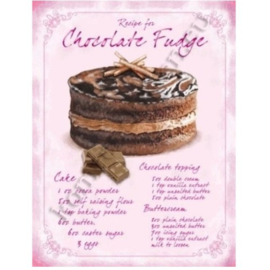 metalen wandplaat chocolate fudge 30-40 cm