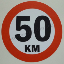 sticker 50 km 14 cm