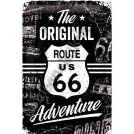 metalen wandbord the original  Route US 66 20-30 cm