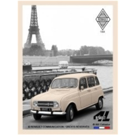 Postcard Metal Renault 4l 10x 14 cm