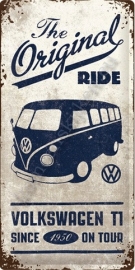 metalen wandbord VW original ride 25-50 cm