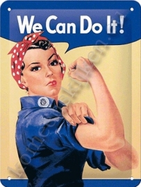 metalen wandbord we can do it 15-20 cm