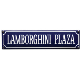 emaille straatnaambord lamborghini plaza