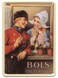 metalen ansichtkaart bols volendam 10-14 cm