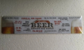 metalen wandbord beer around the world 46x10 cm