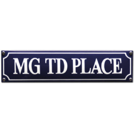emaille straatnaambord MG TD place