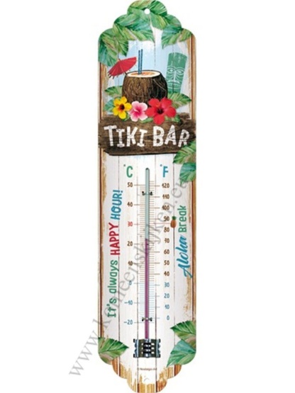 metalen thermometer Tiki bar