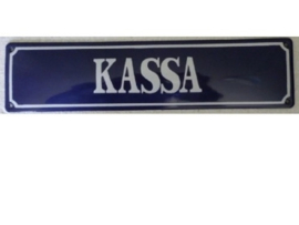 emaille straatnaambord  kassa 33-8 cm