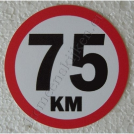 sticker 75 km 7,5 cm