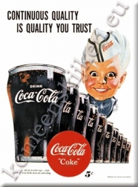 koelkastmagneet coca cola jongen wit