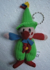 sleutelhanger Clown groen / stof