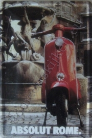 metalen reclamebord Vespa, absolut Rome 20-30 cm