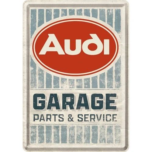 Metal Card Audi Garage ansichtkaart 10x14 cm