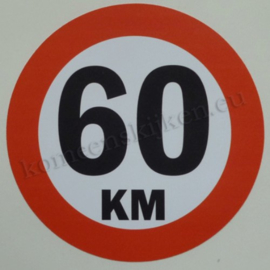 sticker 60 km 14 cm