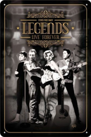 metalen reclamebord legends life forever 20x30 cm