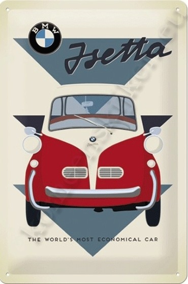metalen wandplaat bmw isetta 20-30 cm