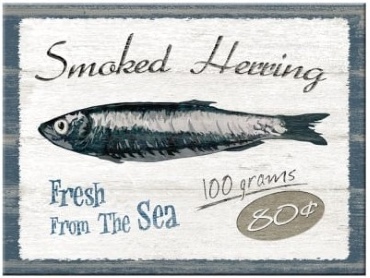 Magneet Smoked herring 8x6 cm