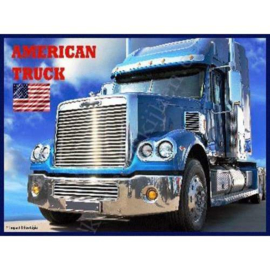 metalen reclamebord american truck 15x21 cm