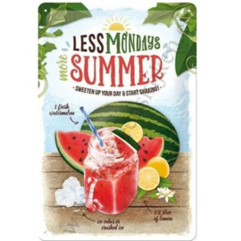 blikken muurbord less monday's more summer, watermelon 20x30 cm