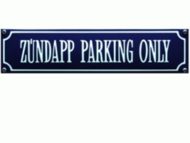 emaille straatnaambord zundapp parking only