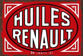 metalen wandplaat huiles Renault 15x20 cm