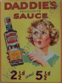 metal wall sign daddie`s sauce 30x40 cm