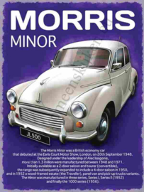 metalen wandplaat Morris Minor 30x40 cm