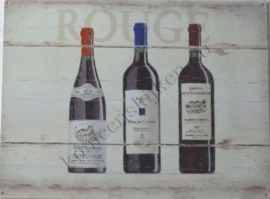 metalen wandbord vin rouge 30-40 cm
