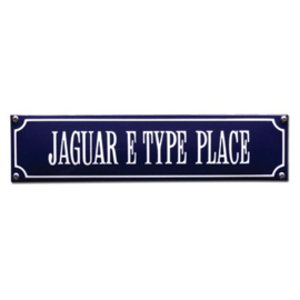 emaille straatnaambord jaguar e type place
