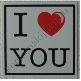 sticker I love you 10,5 cm.