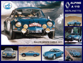 metalen reclamebord renault alpine collage 20-30 cm