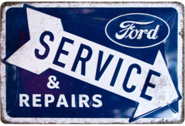 metalen wandplaat Ford Service & Repairs 20 x 30 cm