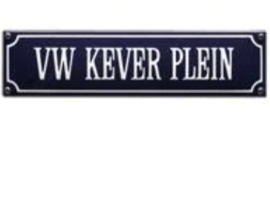 emaille straatnaambord VW kever plein