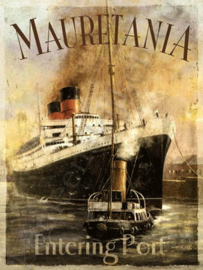 metalen reclamebord Mauretania 20x30 cm